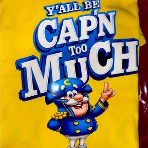 Yellow Custom “Y’all be Cap’n Too Much”